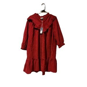 Universal Thread Ruffle Sz XLarge Tiered Mini Dress Cottagecore Boho Long Sleeve